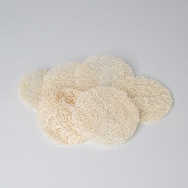 Gesichtspeelingpads aus Luffa 6 Stück